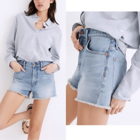 MADEWELL The Perfect Jean Short in Balsam Wash: TENCEL Denim Edition Sz. 26 - Picture 1 of 9